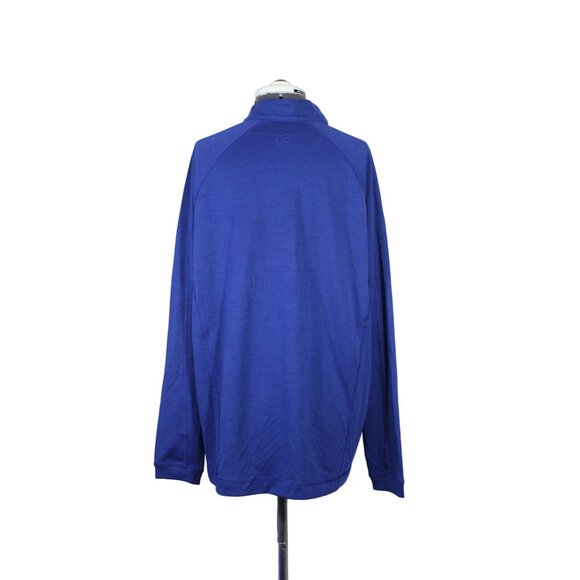 Cutter & Buck men's 1/4 zip mock‎ neck DryTec Luxe wool blend golf shirt M - Picture 3 of 12